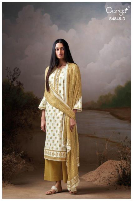 Ganga junoira 4845 cotton dress materials wholesale